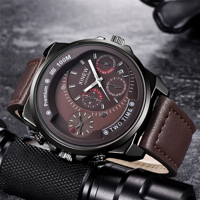 Leather Watch Band Men - Originale XINEW Uomini di Marca Orologi