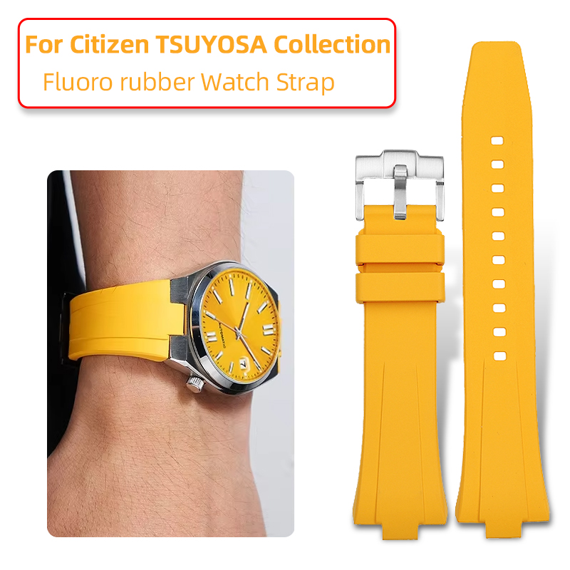 Citizen Watch Tsuyosa - Cinturino in gomma fluorurata FKM 9x26mm