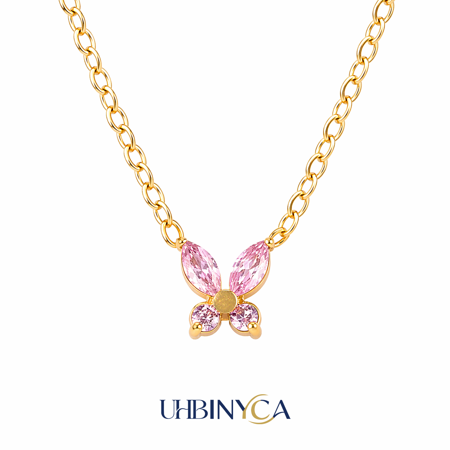 Butterfly Clasp Deployant - Collana con Ciondolo a Farfalla in
