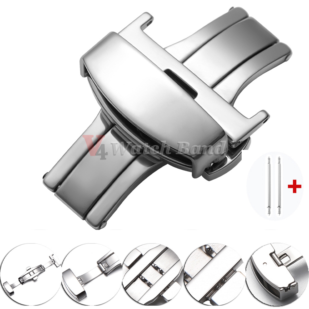 Butterfly Clasp Deployant - Fibbie per Cinturini Orologi in Acciaio