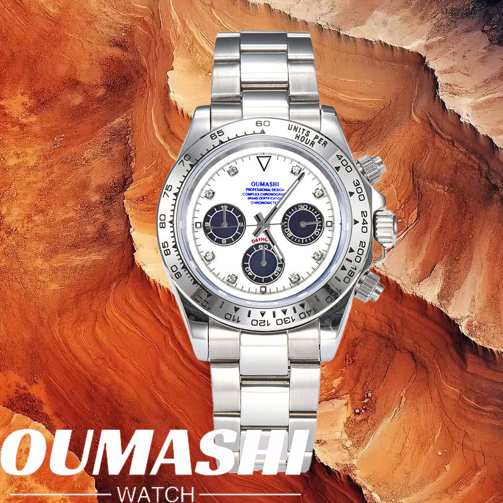 Stainless Bracelet Diver - Orologi di lusso VK63 con vetro
