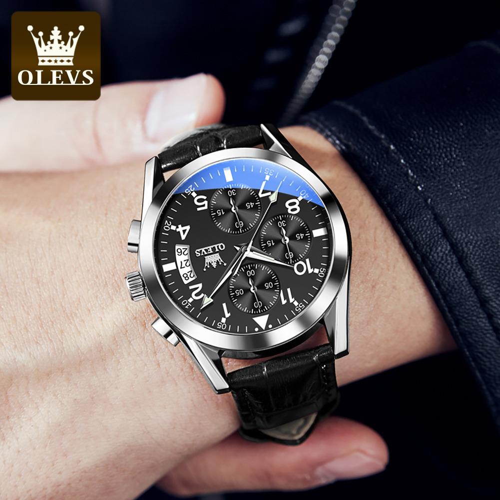 OLEVS Orologio al quarzo da uo - Leather Watch Band Men recensione e prezzo